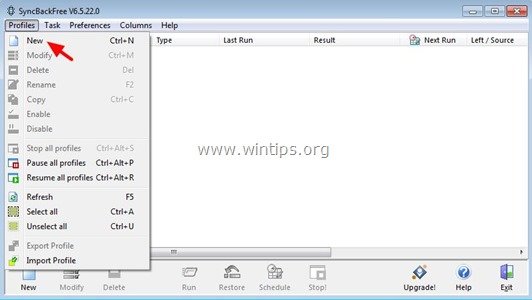 syncback-create-new-profile
