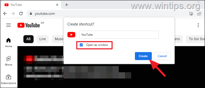 Install YouTube App - Chrome