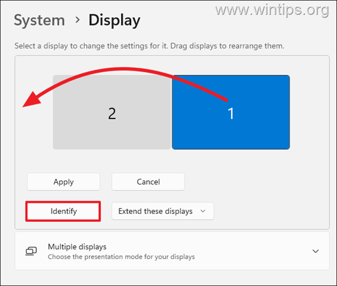 Rearrange Monitors on Windows 11