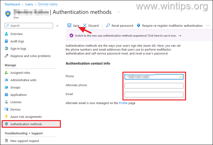 Microsoft 365 Azure AD Authentication Methods