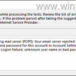 FIX: Outlook 0x800CCC92 Logon Failure to Office365 POP3 mail server. (Solved)