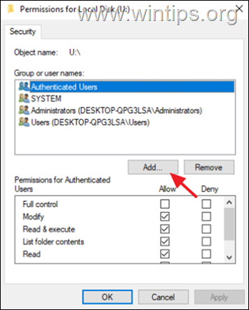 prevent access to local drive