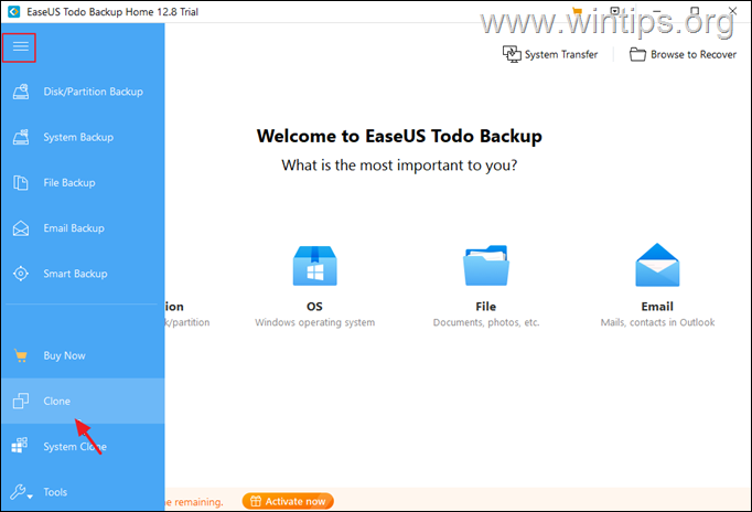 Clone Hard Drive - EASEUS TODO BACKUP