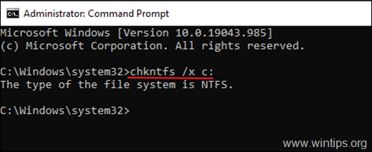 Disable chkdsk at Windows straturp