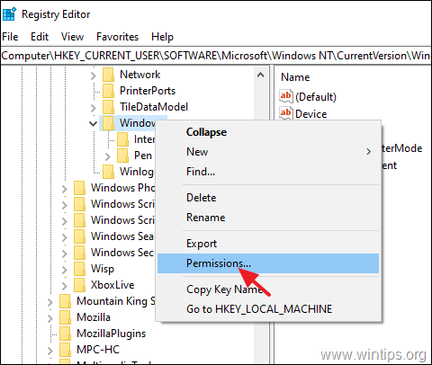 Change Registry Permissions