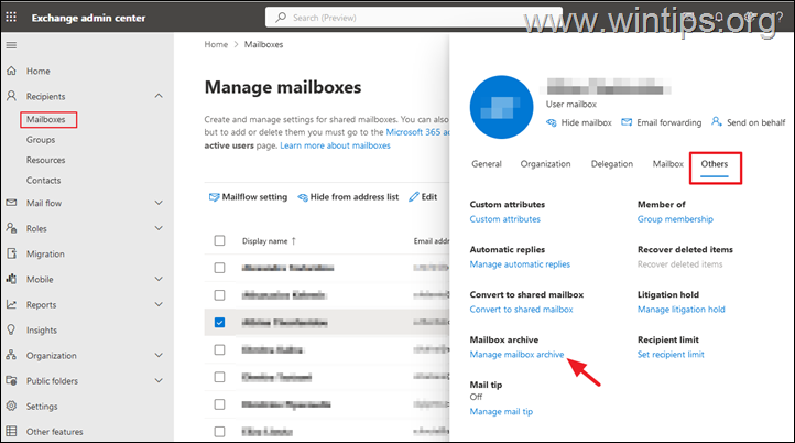 Enable In-Place Archive Mailbox in Microsoft 365 