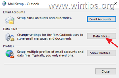 Outlook data files