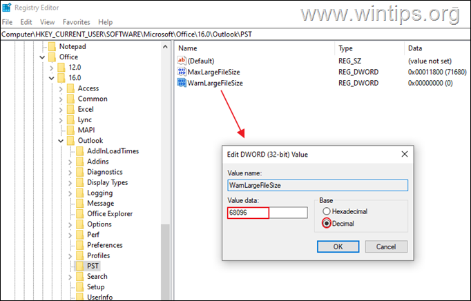 Increase Outlook Data file Size limit