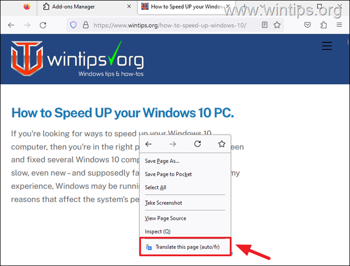 How to Translate a Web Page in Firefox