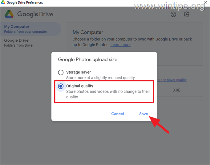 Upload Photos to Google Photos in maximum quality