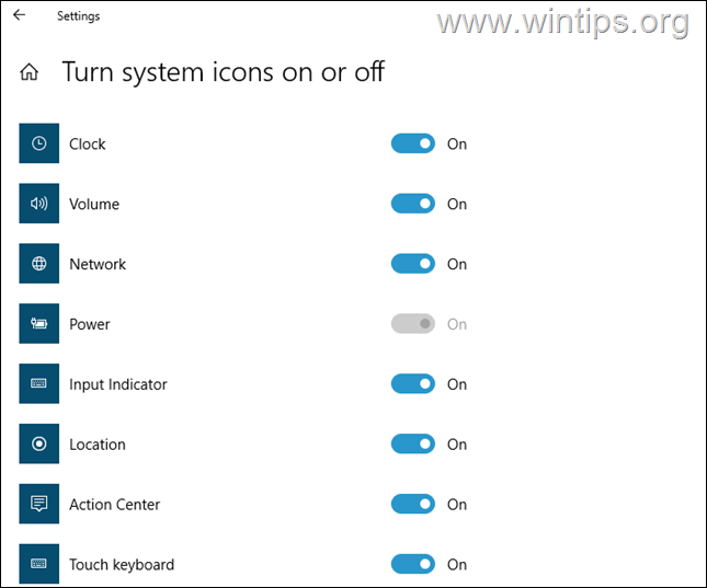 Power, Network, Volume and Clock icons do not appear - fix