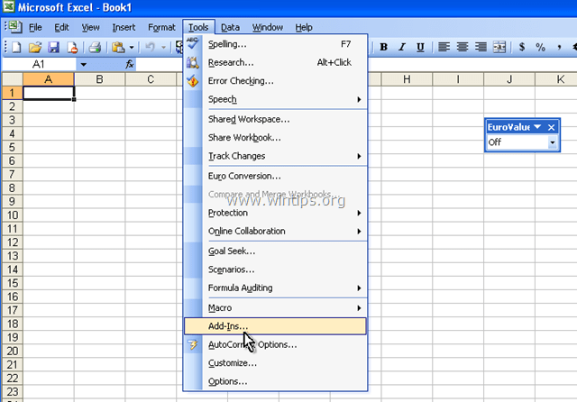 manage add-ins excel 2003