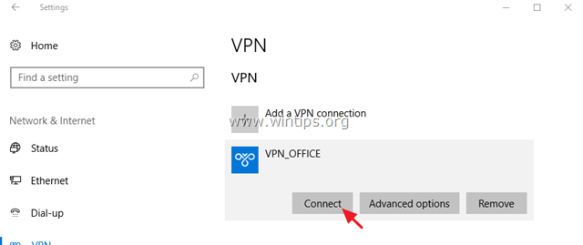 windows 10 vpn setup