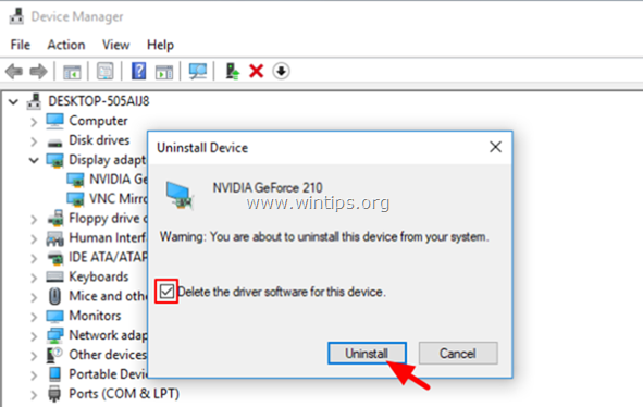 delete device software