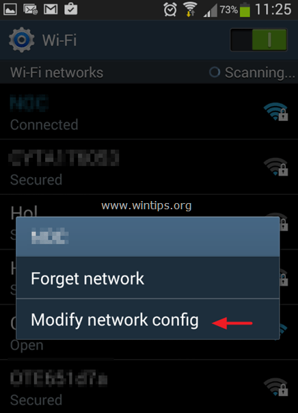 modify network android