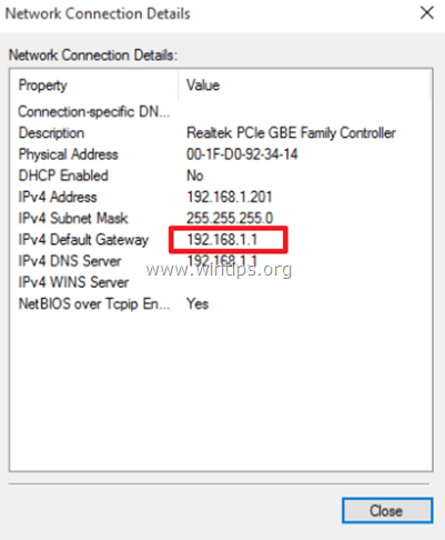 find router ip address