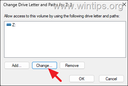 change drive letter