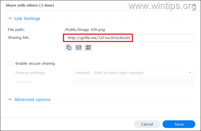 Share FIles with Synology QuickConnect