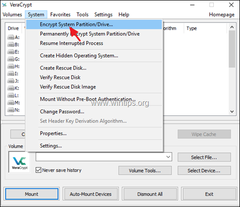 encrypt system drive windows 