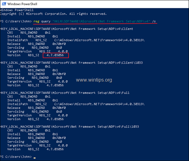 view net framework version