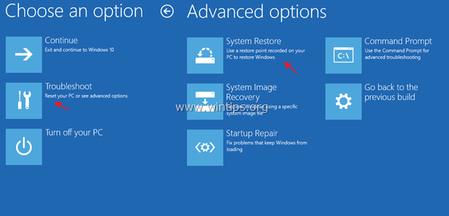 system restore windows 10