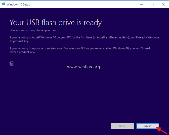 windows 10 to USB