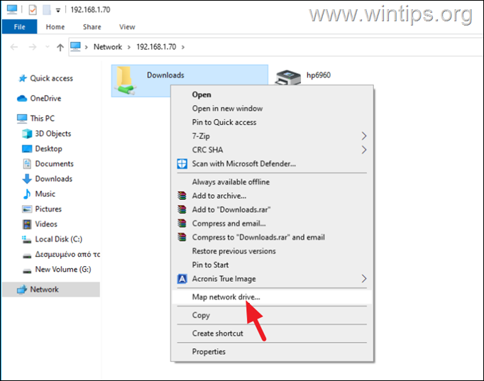 How to Map a Network Drive from Network