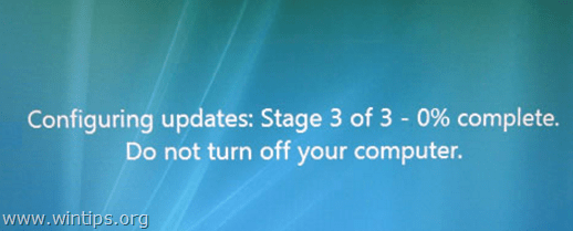 windows update loop restart at Configuring updates: Stage 3 of 3 - 0% complete